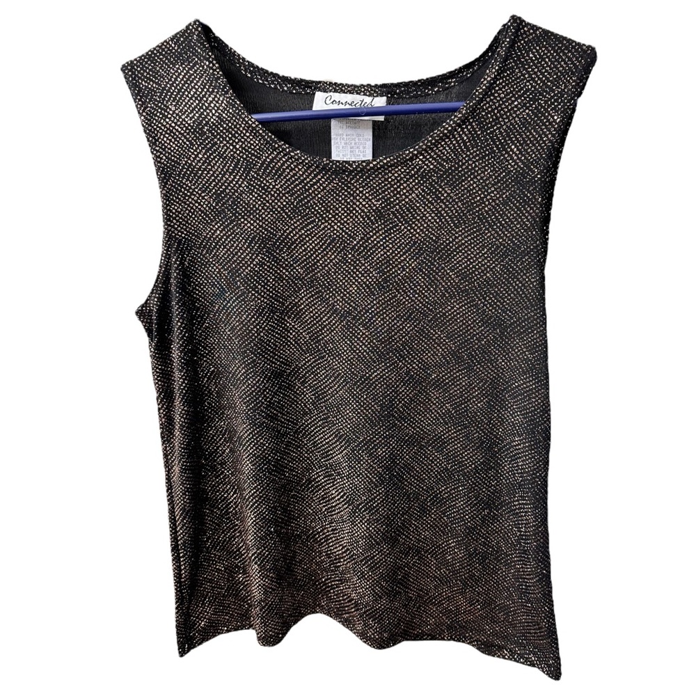 Connected Top Cold Shoulder Party Shiny Glitzy Metallic Cocktail Party Medium